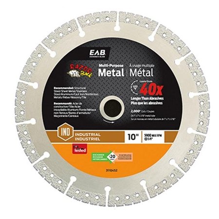 EAB TOOL USA EAB Tool USA 257331 10 in. Metal Diamond Blade 257331